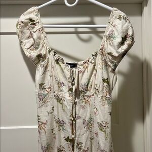 Linen Floral Dress